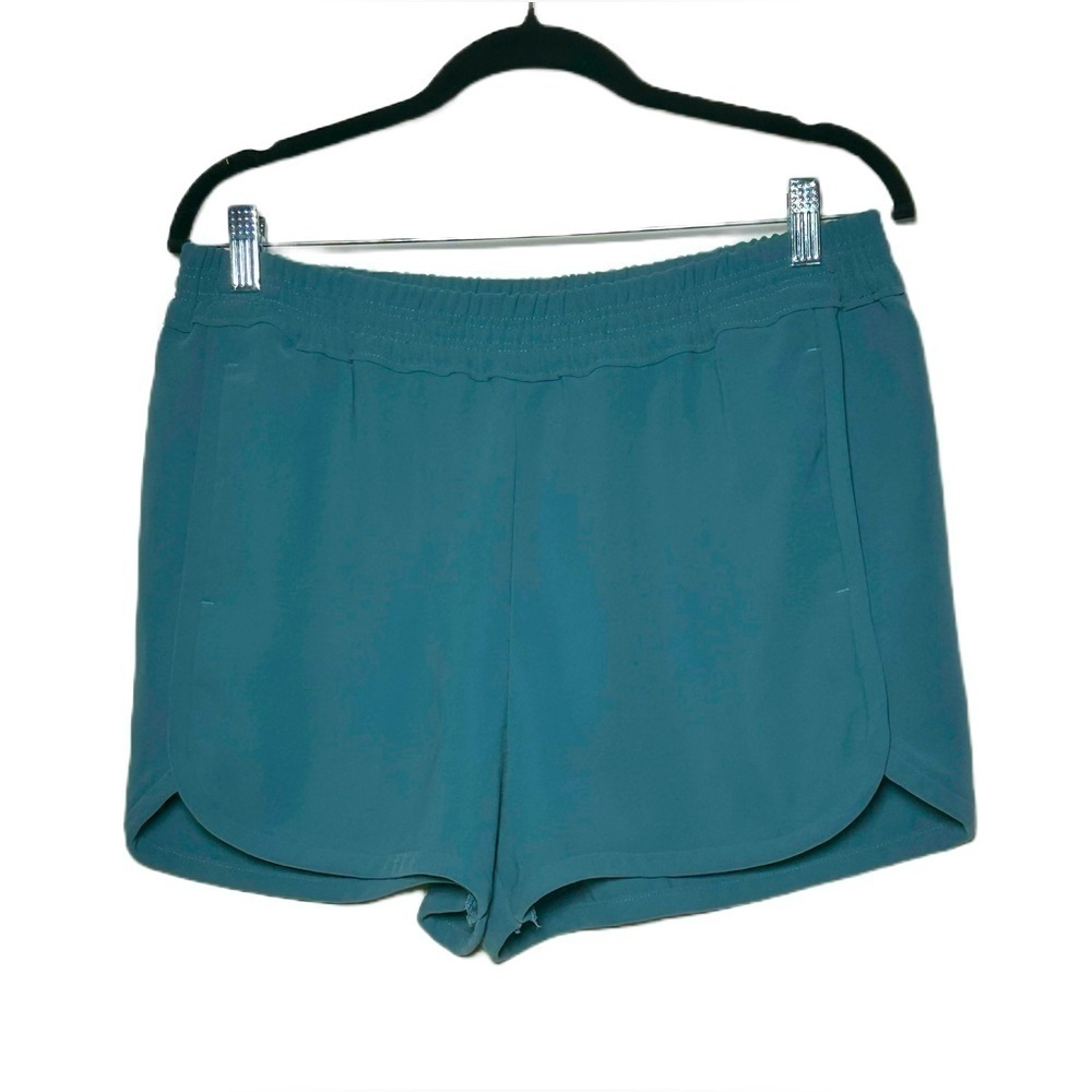 J. Crew Blue Gray High Rise Athletic Shorts with Elastic Waist, Pockets, L (12)